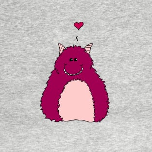 Pink Hairy Love Monster T-Shirt